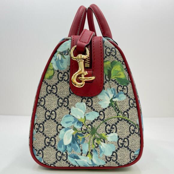 Gucci GG Blooms Floral Flower Shoulder Bag Blue Red Brown - Picture 5 of 15